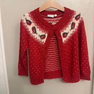 JoJo Maman Bebe Red Patterned Cardigan